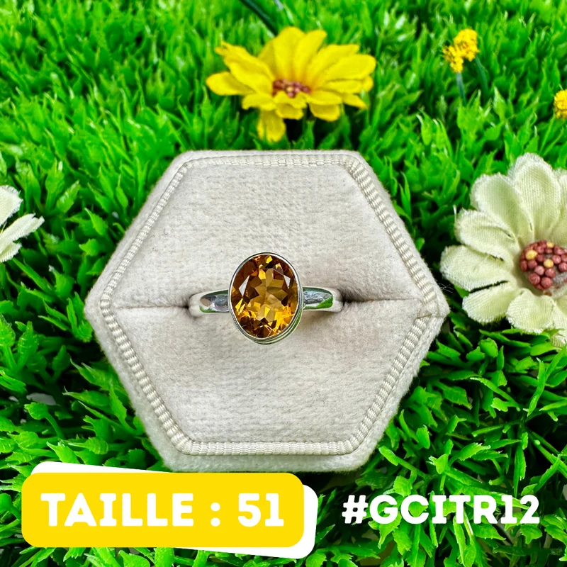 Citrinring aus 925er Sterlingsilber #GCITR12