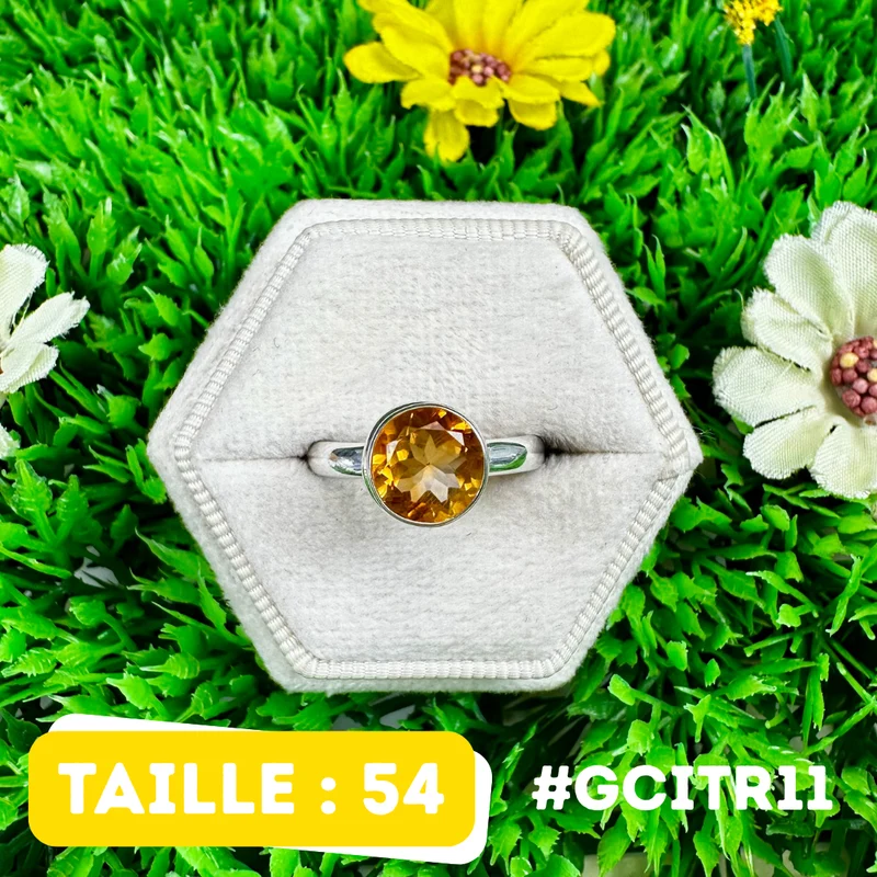 Citrinring aus 925er Sterlingsilber #GCITR11