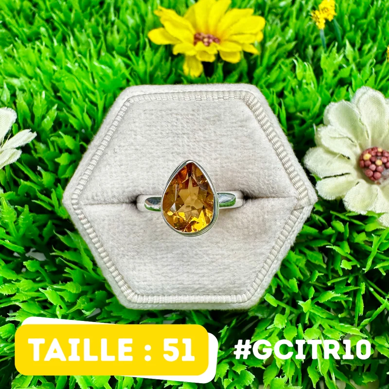 Citrinring aus 925er Sterlingsilber #GCITR10