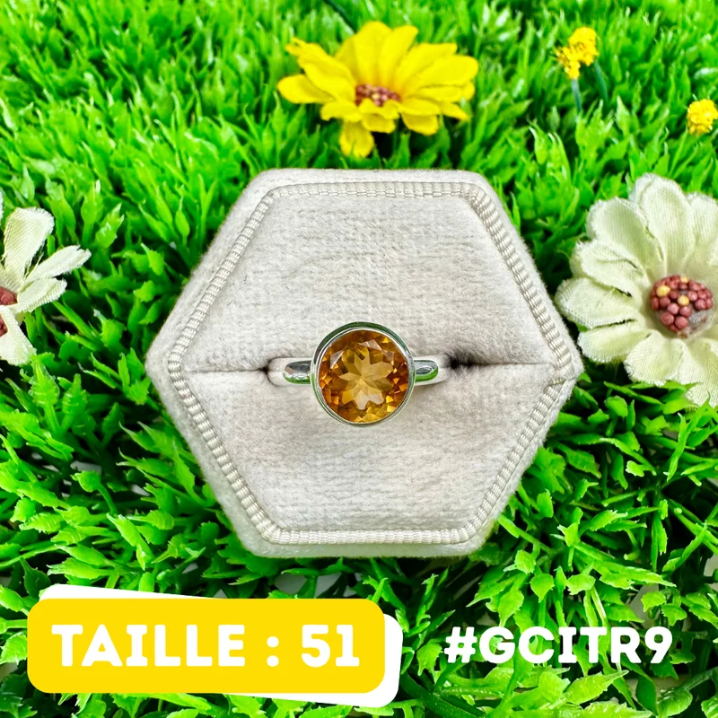 Citrinring aus 925er Sterlingsilber #GCITR9