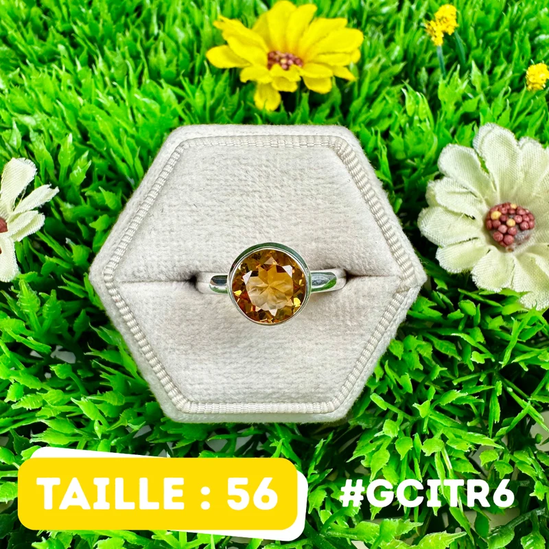 Citrinring aus 925er Sterlingsilber #GCITR6