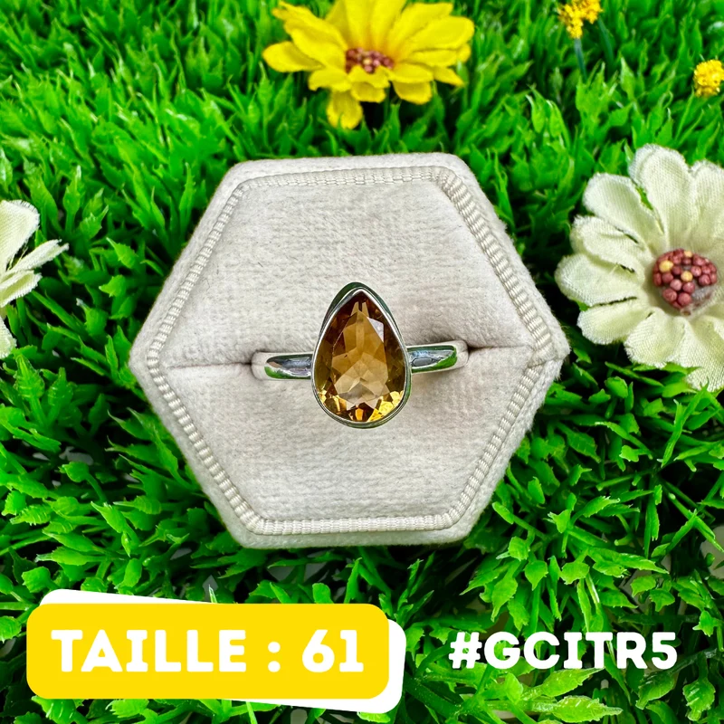 Citrinring aus 925er Sterlingsilber #GCITR5