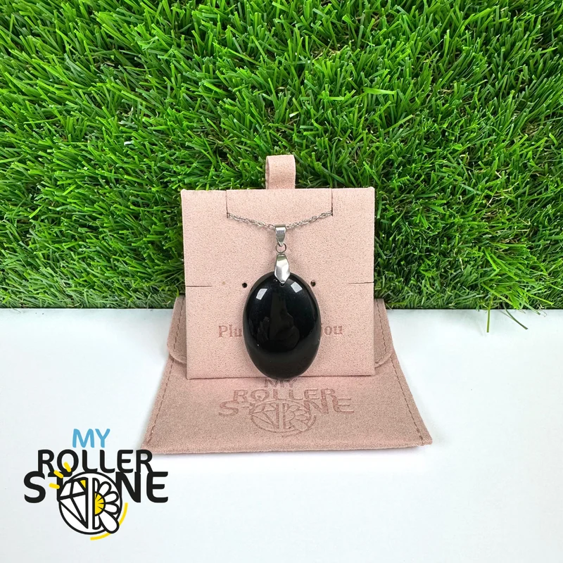 Schwarzer Obsidian-Anhänger (5A) für Piercings