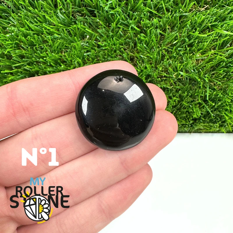 Schwarzer Obsidian-Anhänger (5A) für Piercings