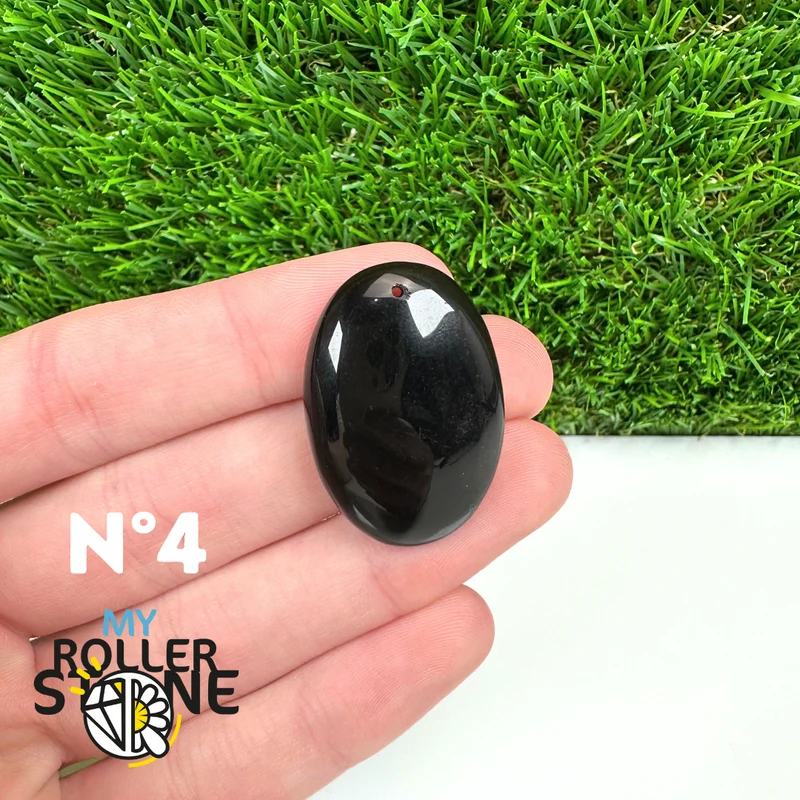 Schwarzer Obsidian-Anhänger (5A) für Piercings