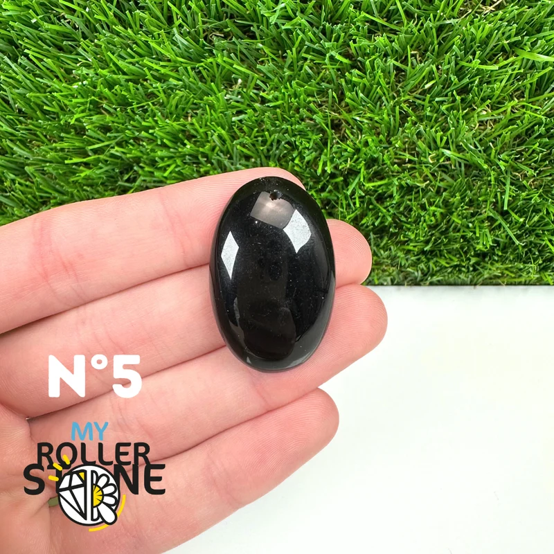 Schwarzer Obsidian-Anhänger (5A) für Piercings