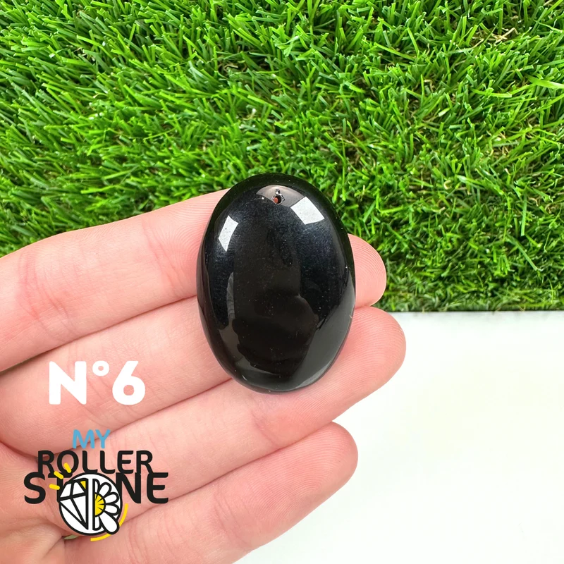 Schwarzer Obsidian-Anhänger (5A) für Piercings