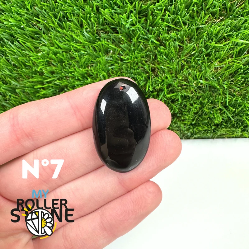 Schwarzer Obsidian-Anhänger (5A) für Piercings