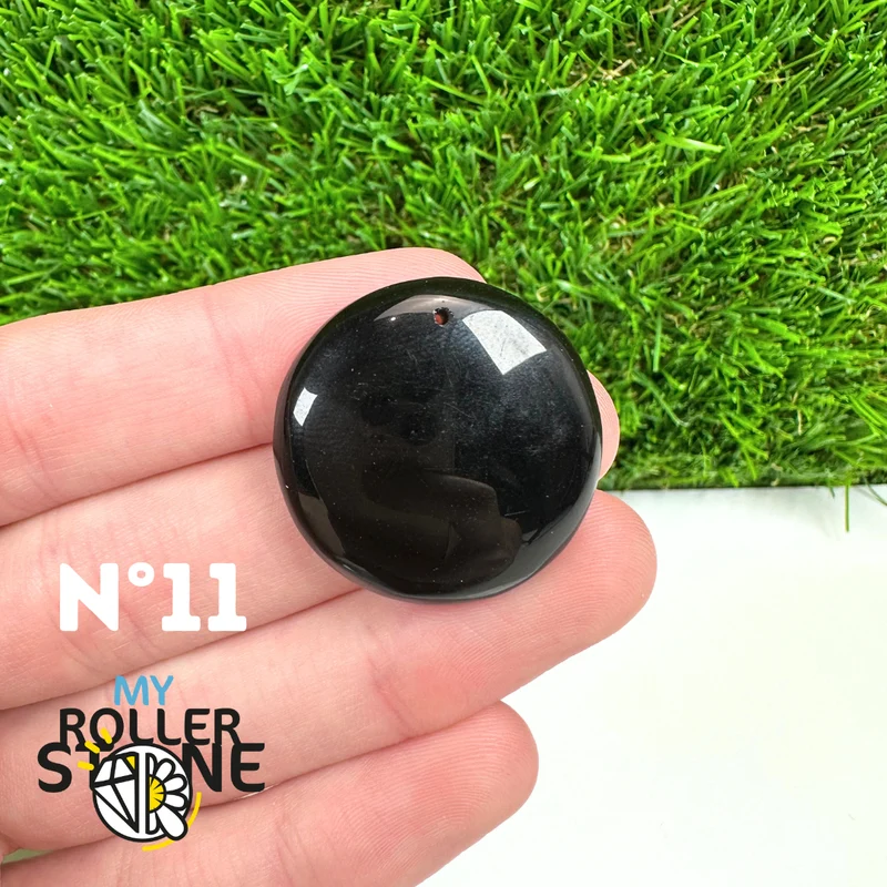Schwarzer Obsidian-Anhänger (5A) für Piercings