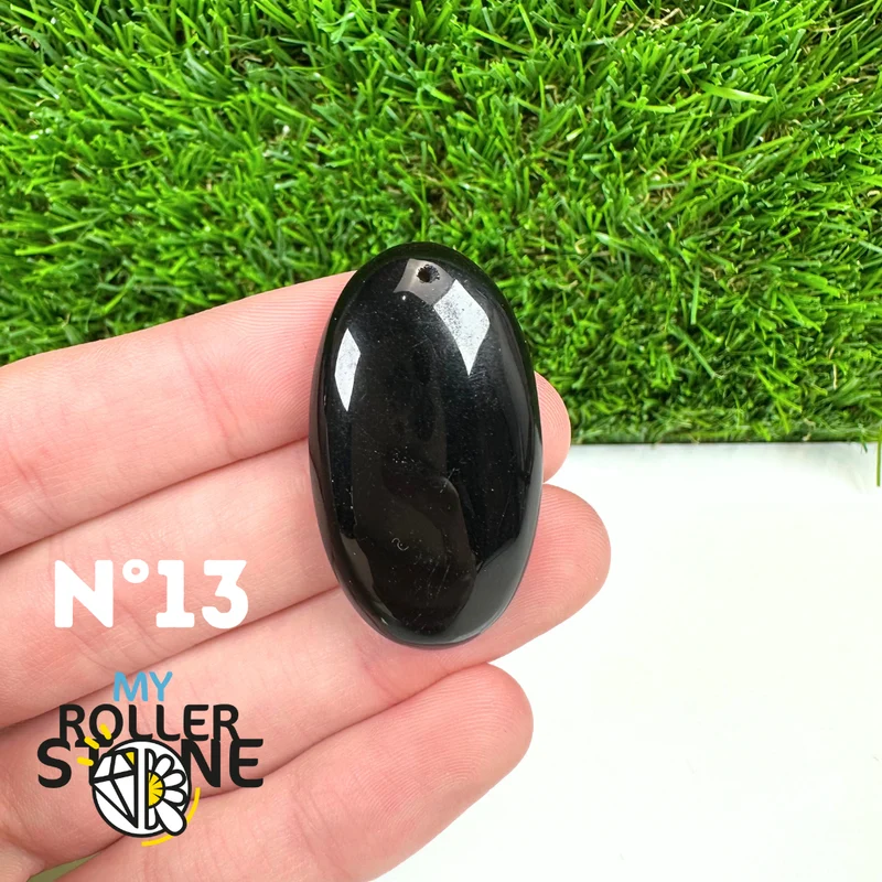 Schwarzer Obsidian-Anhänger (5A) für Piercings