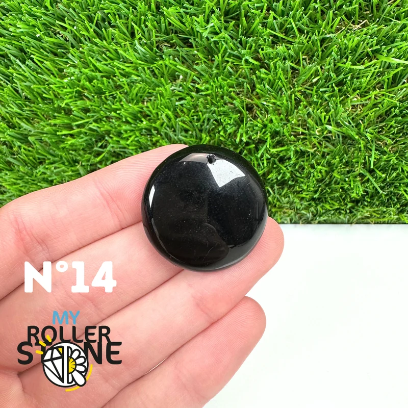 Schwarzer Obsidian-Anhänger (5A) für Piercings