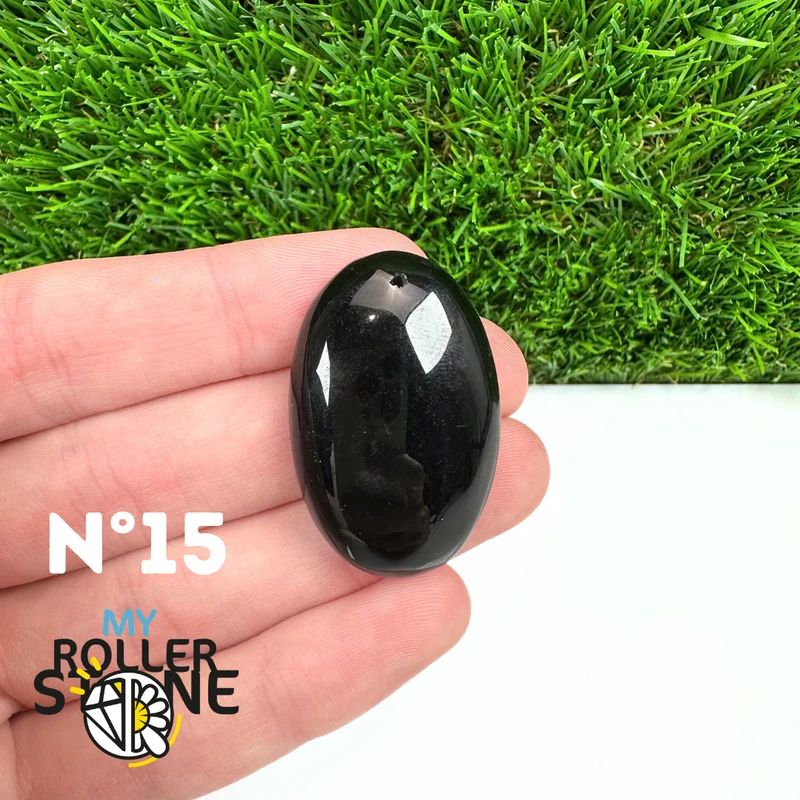 Schwarzer Obsidian-Anhänger (5A) für Piercings