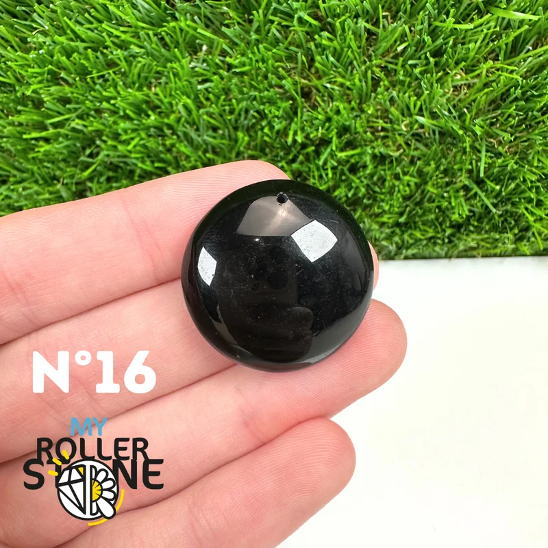 Schwarzer Obsidian-Anhänger (5A) für Piercings