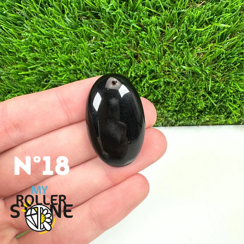 Schwarzer Obsidian-Anhänger (5A) für Piercings