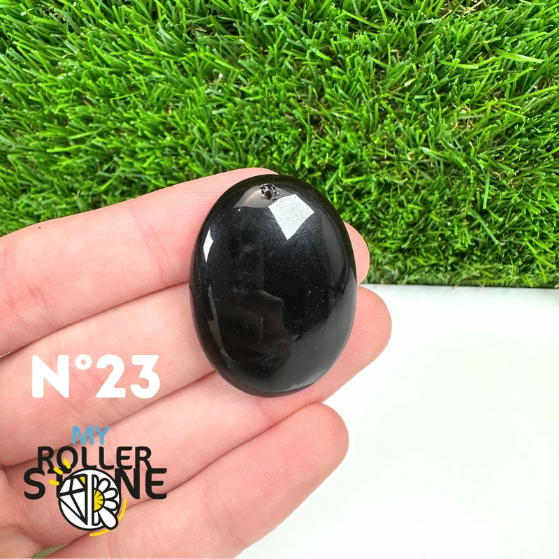 Schwarzer Obsidian-Anhänger (5A) für Piercings