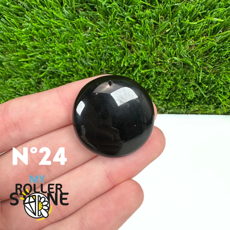 Schwarzer Obsidian-Anhänger (5A) für Piercings