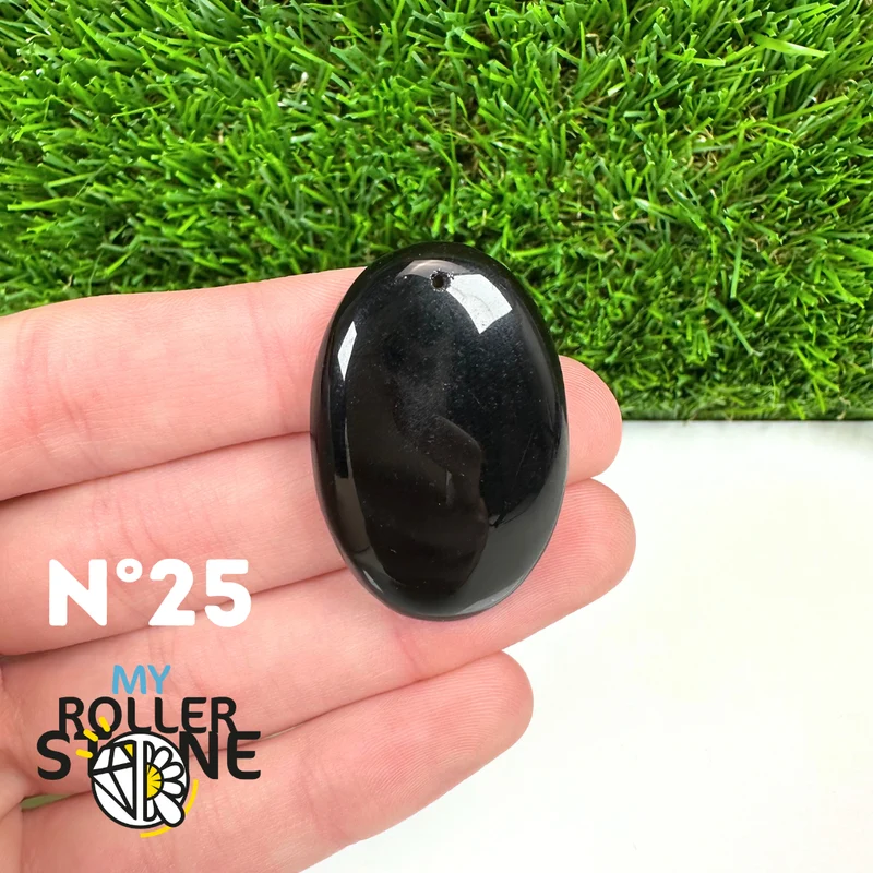 Schwarzer Obsidian-Anhänger (5A) für Piercings