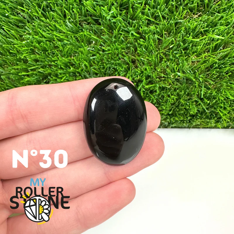 Schwarzer Obsidian-Anhänger (5A) für Piercings