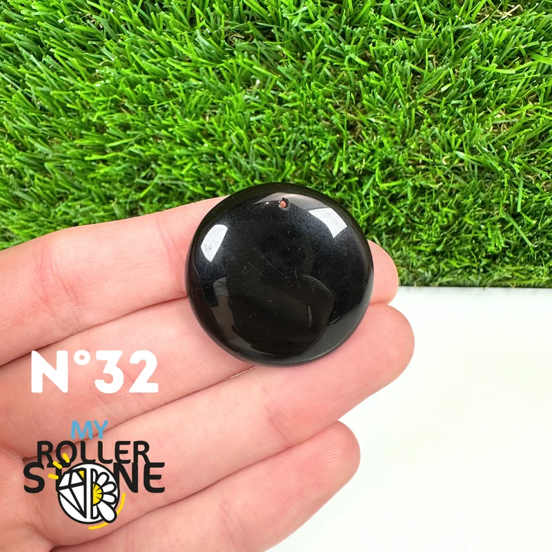 Schwarzer Obsidian-Anhänger (5A) für Piercings