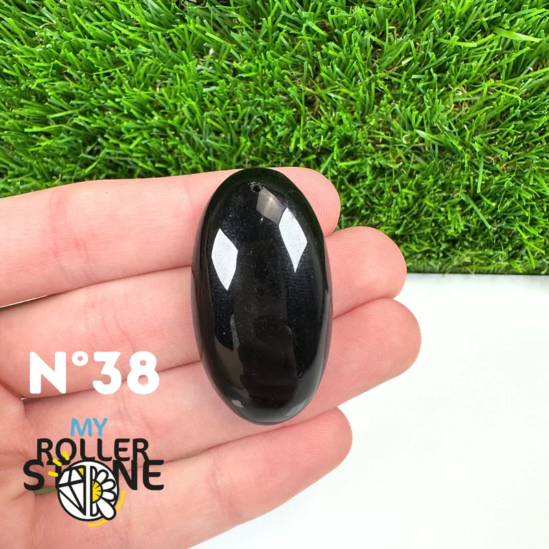 Schwarzer Obsidian-Anhänger (5A) für Piercings