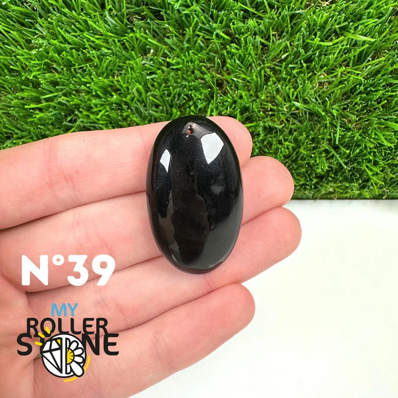 Schwarzer Obsidian-Anhänger (5A) für Piercings