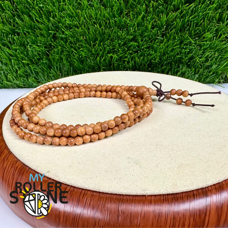 Sandelholz-Mala 4 mm, 208 Perlen