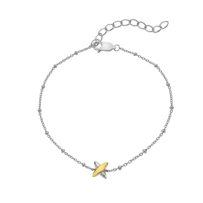 Silver & Gold Coupled Two Tone Bracelet