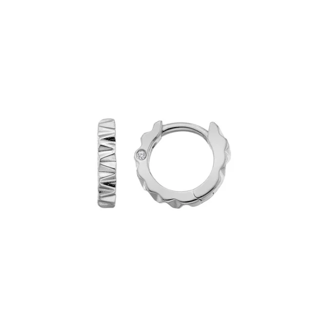 Silver Mini Huggie Earrings