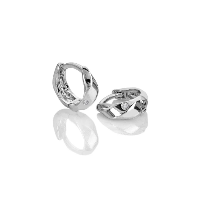 Silver Ridge Huggie Earrings