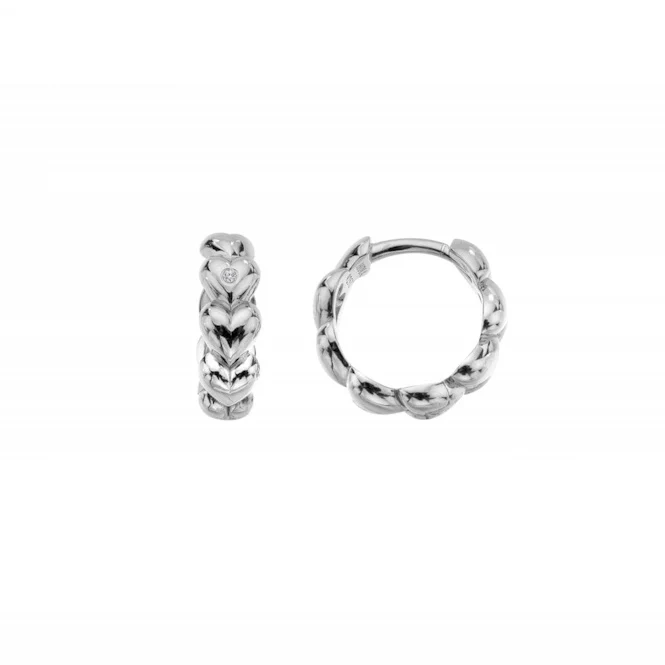 Silver Serenity Heart Earrings