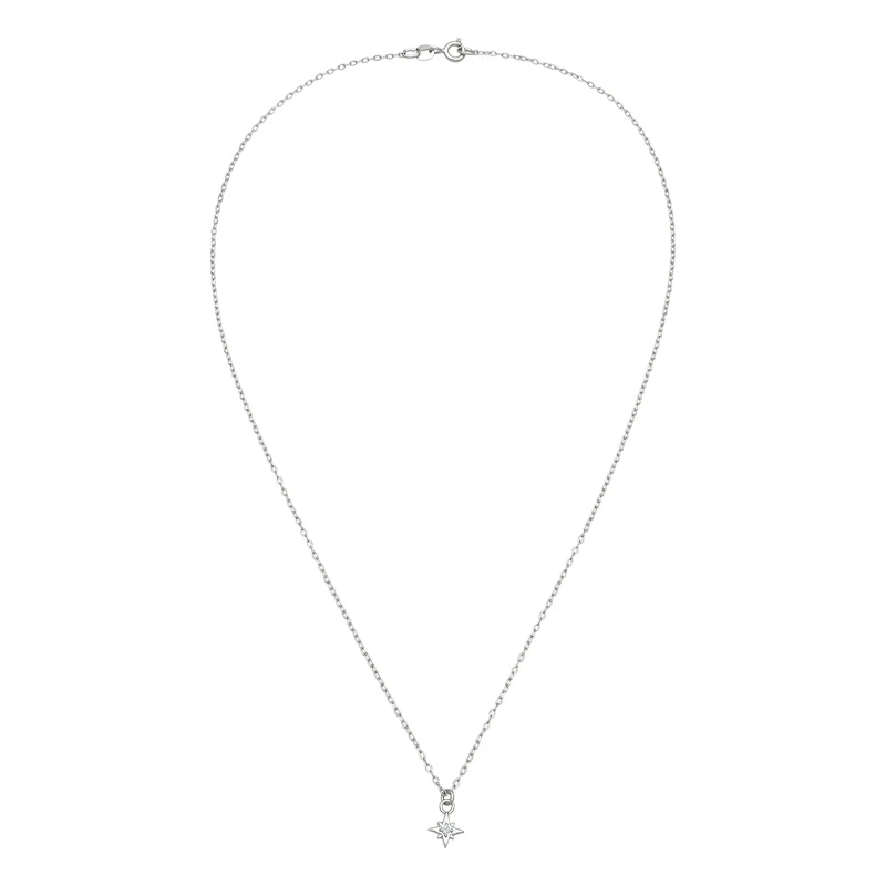 Halskette Stern | Mit Kristallen von Swarovski® (Weiß)