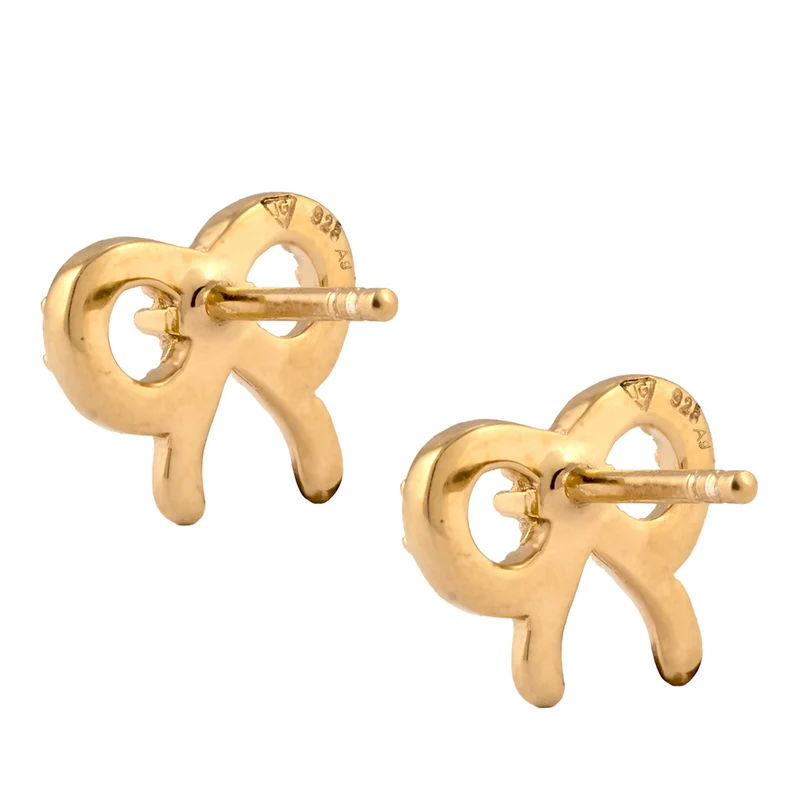 Ohrstecker Schleife | Mit Kristallen von Swarovski® (Weiß)
