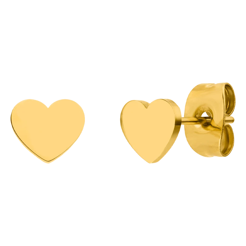 Cute Heart Ohrstecker | 18K vergoldet