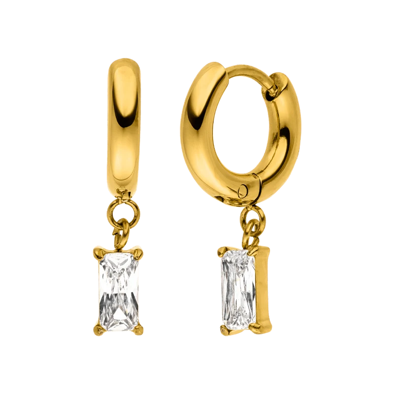 Simple Baguette Ohrringe | 18K vergoldet