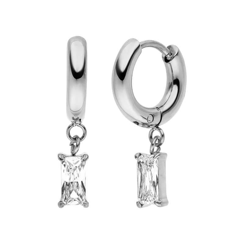 Simple Baguette Ohrringe | 18K vergoldet
