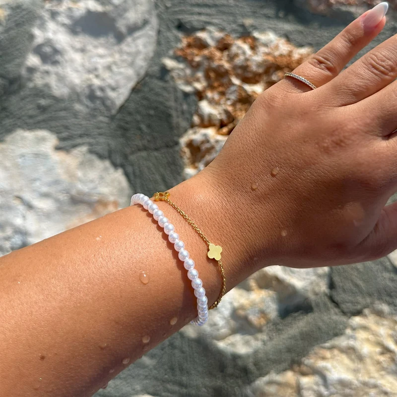 Jacinta Perlenarmband | 18K vergoldet
