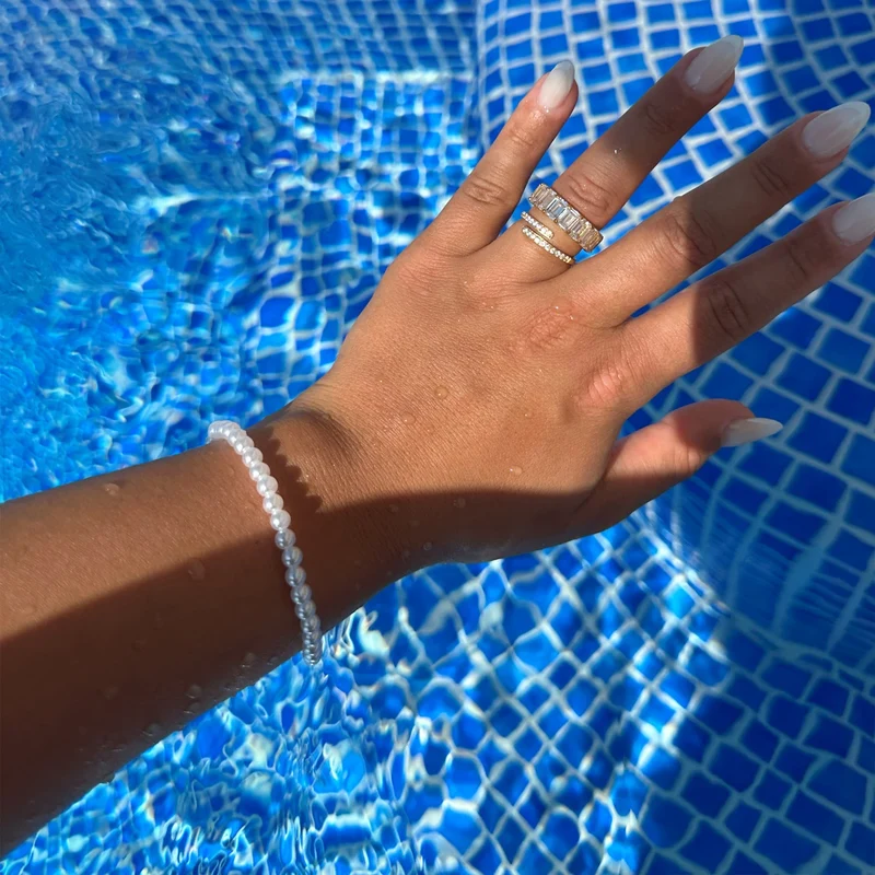 Jacinta Perlenarmband | 18K vergoldet