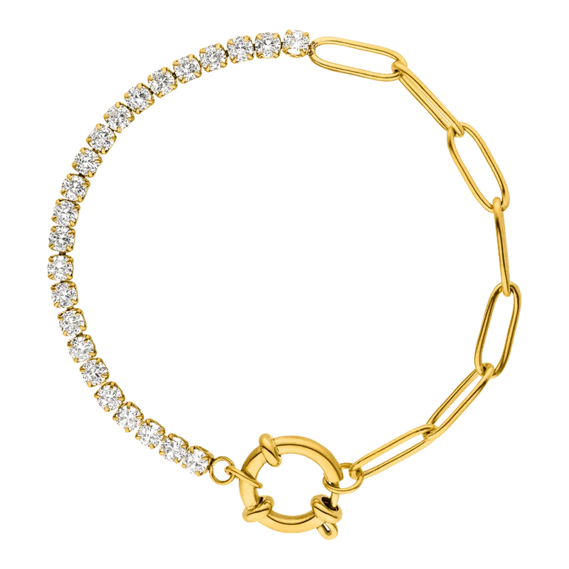 Tennis Chain Armband | 18K vergoldet