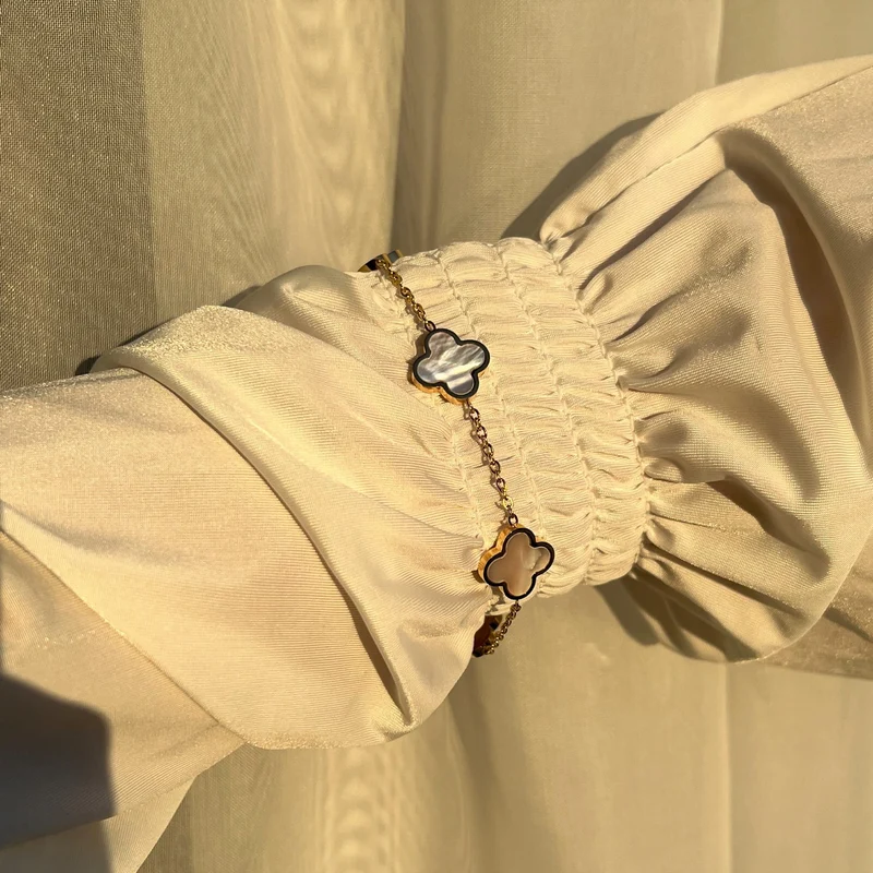Clover Perlmutt Armband | 18K vergoldet