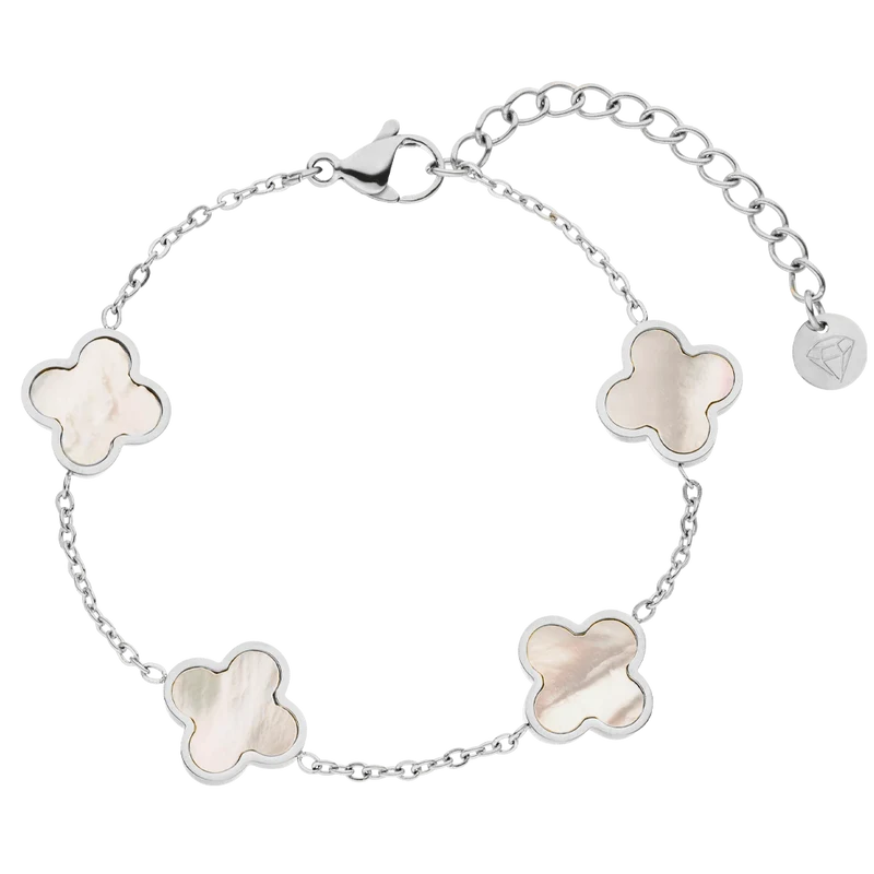 Clover Perlmutt Armband | 18K vergoldet