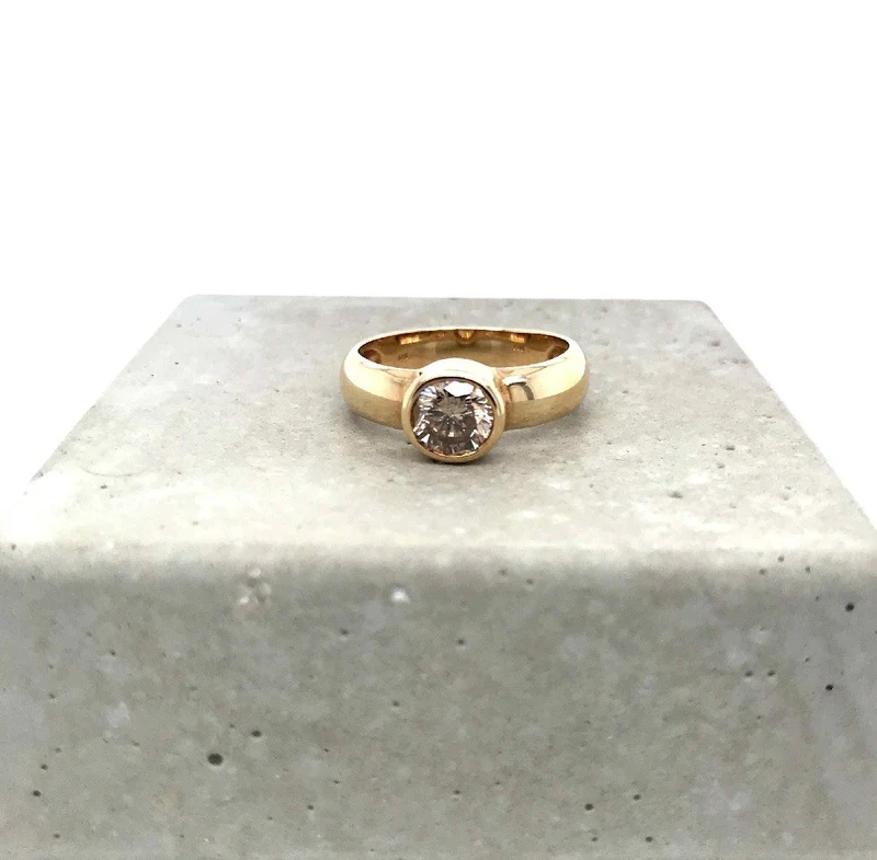 Solitaire Ring Gelbgold 585 mit Brillant 1 ct