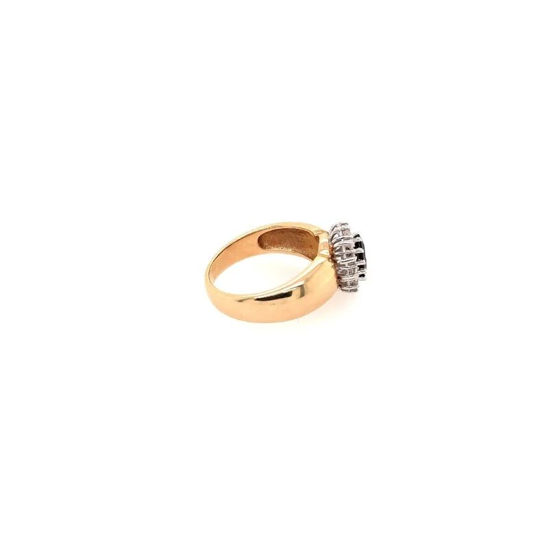 Ring Bicolor Gold 585 mit Rubellit & Brillanten