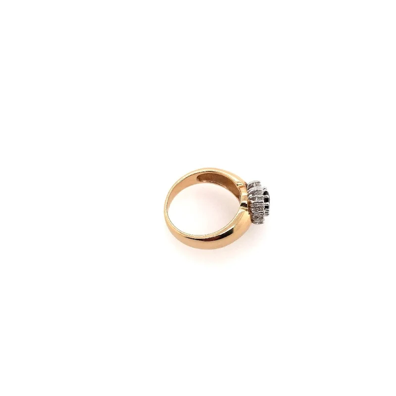 Ring Bicolor Gold 585 mit Rubellit & Brillanten