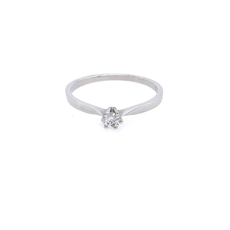 Solitaire Weissgold 750 mit Brillant