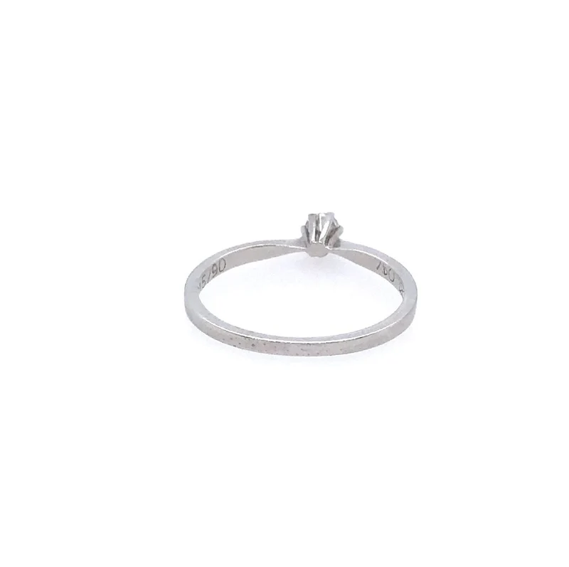 Solitaire Weissgold 750 mit Brillant
