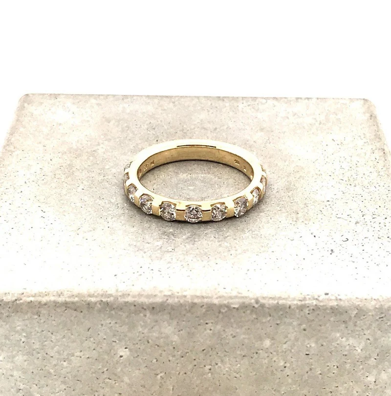 Half-Eternity Ring Gelbgold 585 mit Brillanten