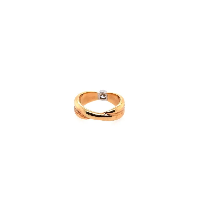Ring Bicolor Gold 750 mit Brillant