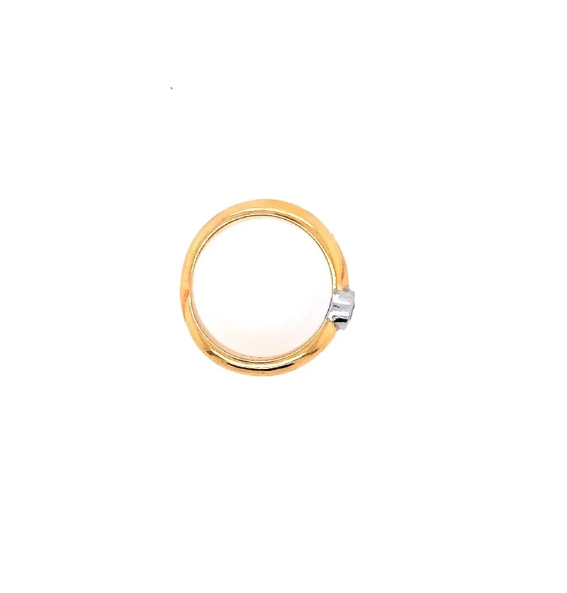 Ring Bicolor Gold 750 mit Brillant