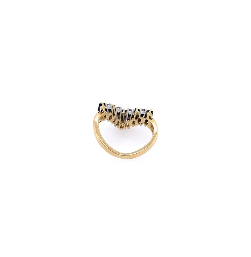 Ring Bicolor Gold 750 mit Saphiren & Brillanten
