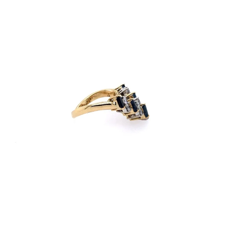 Ring Bicolor Gold 750 mit Saphiren & Brillanten